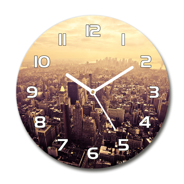 Round wall clock Manhattan New York