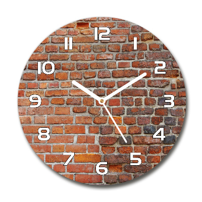 Round wall clock Brick wall