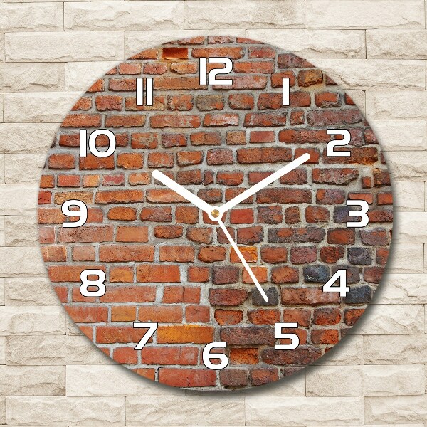 Round wall clock Brick wall