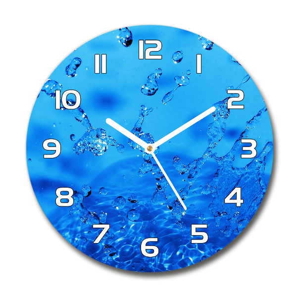 Round clock glass Drops of water