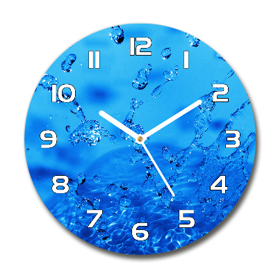 Round clock glass Drops of water