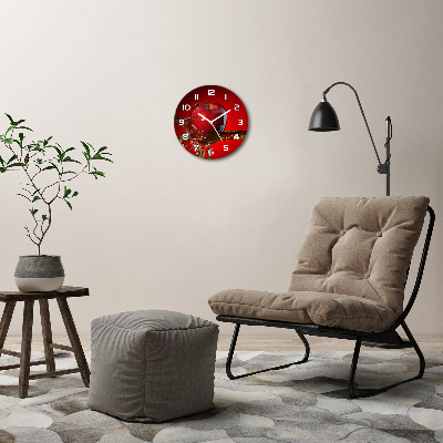 Round wall clock Apple and water