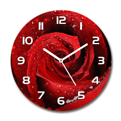 Round wall clock Rose drops