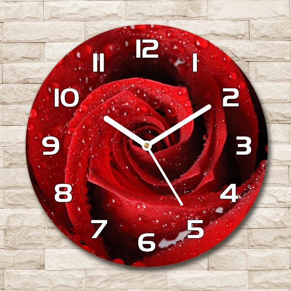 Round wall clock Rose drops