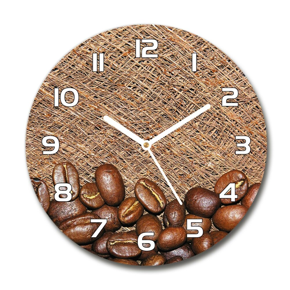 Round wall clock Coffee beans