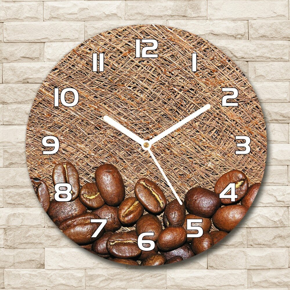 Round wall clock Coffee beans