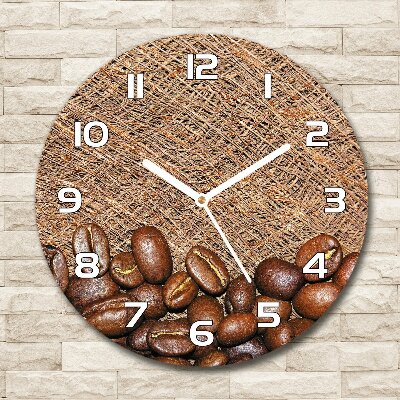 Round wall clock Coffee beans