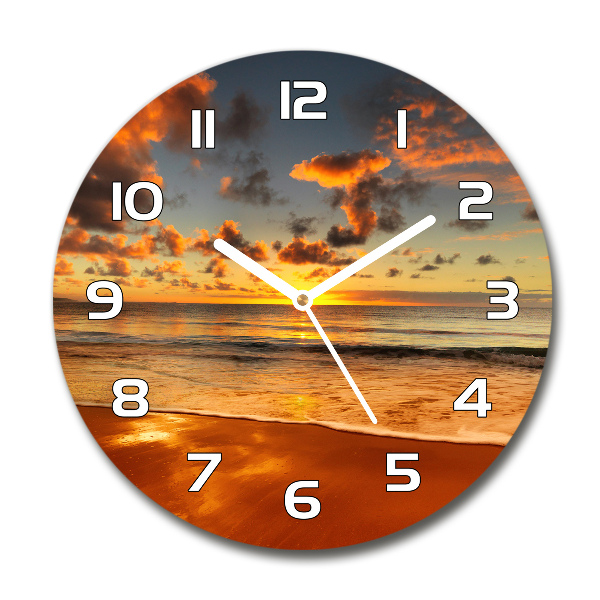 Round wall clock Australian beach