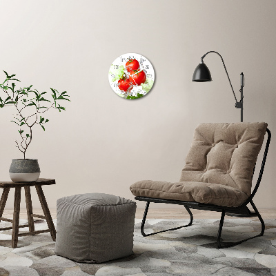 Round wall clock Tomatoes and lettuce