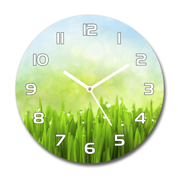 Round wall clock Grass