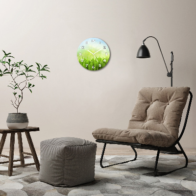 Round wall clock Grass