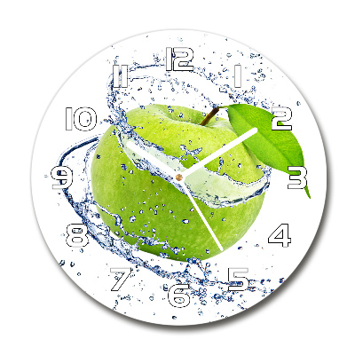 Round wall clock Green apple