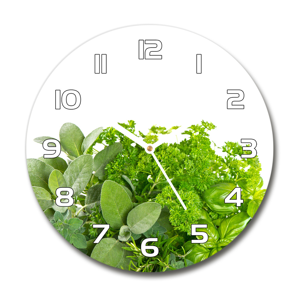 Round wall clock Herbs