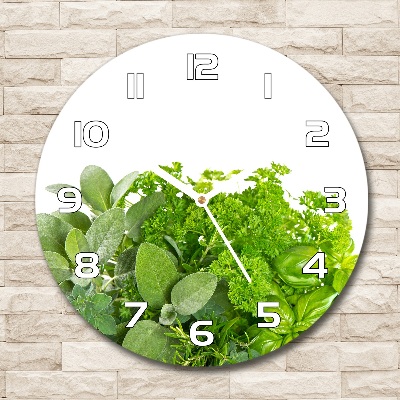 Round wall clock Herbs