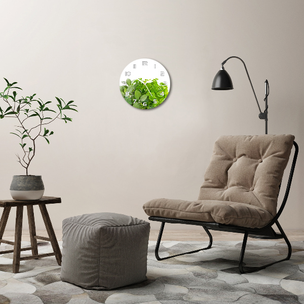 Round wall clock Herbs