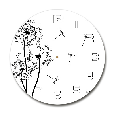 Round wall clock dandelions