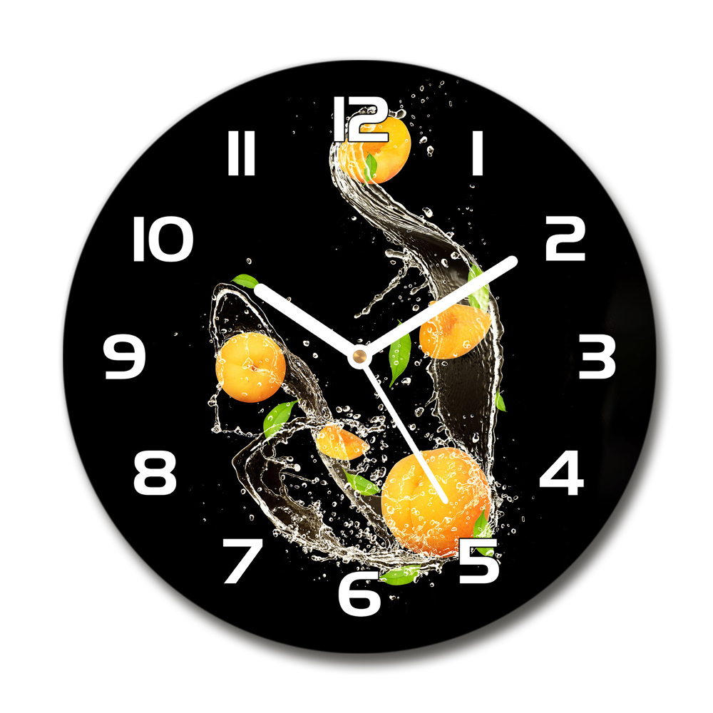 Round wall clock Apricots and water