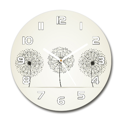 Round wall clock dandelions