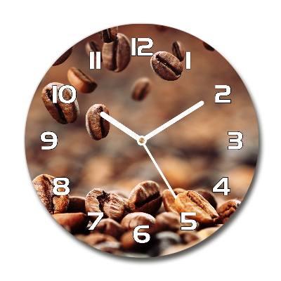 Round wall clock Coffee beans