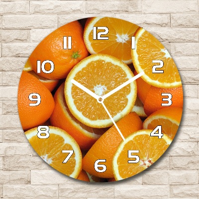 Round wall clock Half of Orange