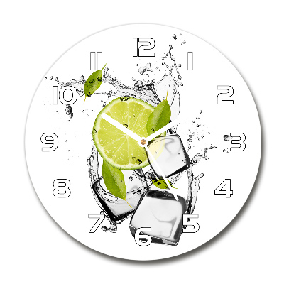 Round wall clock Ice lime