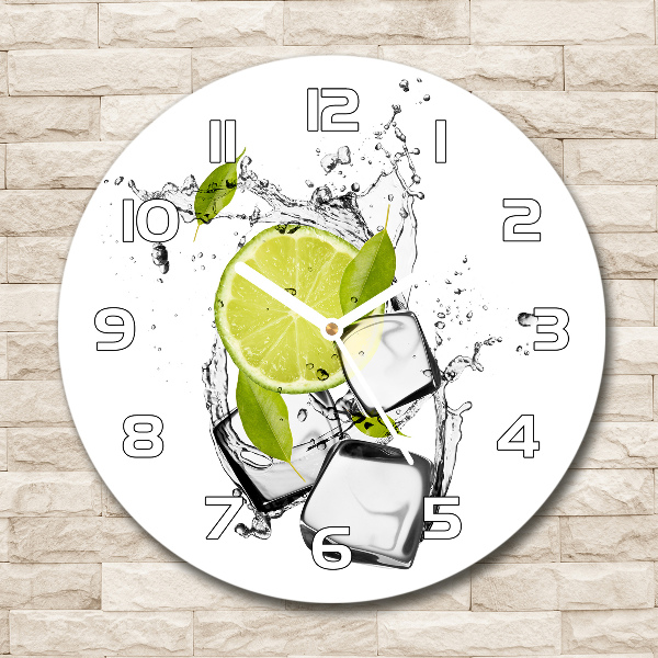 Round wall clock Ice lime