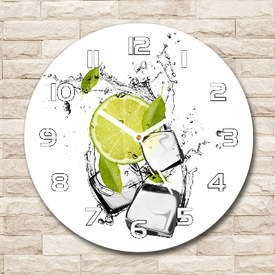 Round wall clock Ice lime