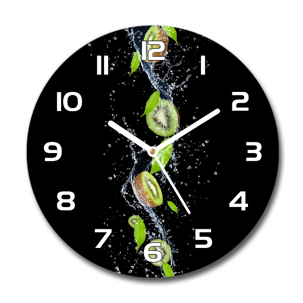 Round wall clock Kiwi and water