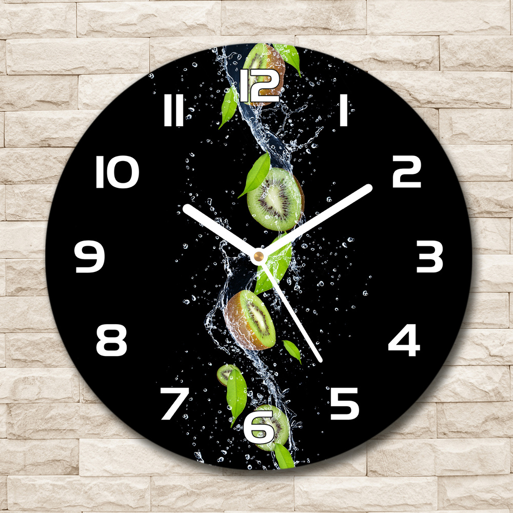 Round wall clock Kiwi and water