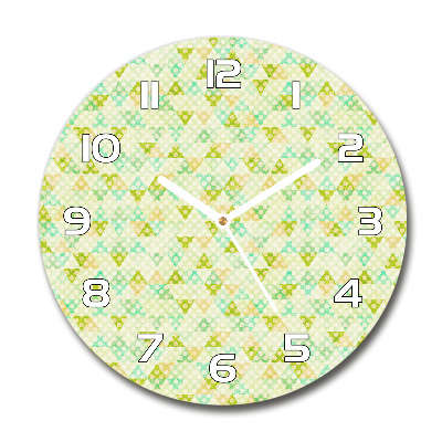 Round wall clock Geometric background