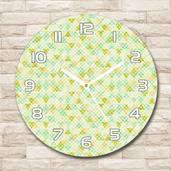 Round wall clock Geometric background