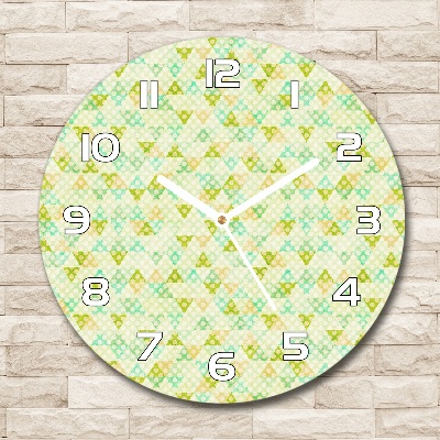 Round wall clock Geometric background