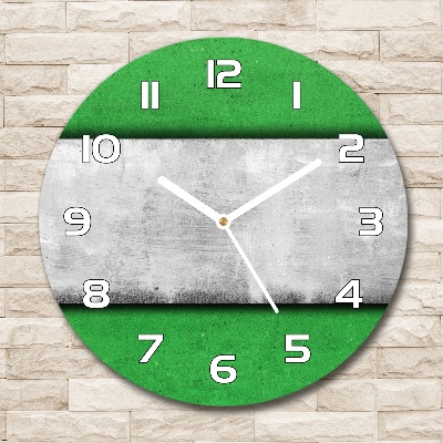 Round wall clock Green wall