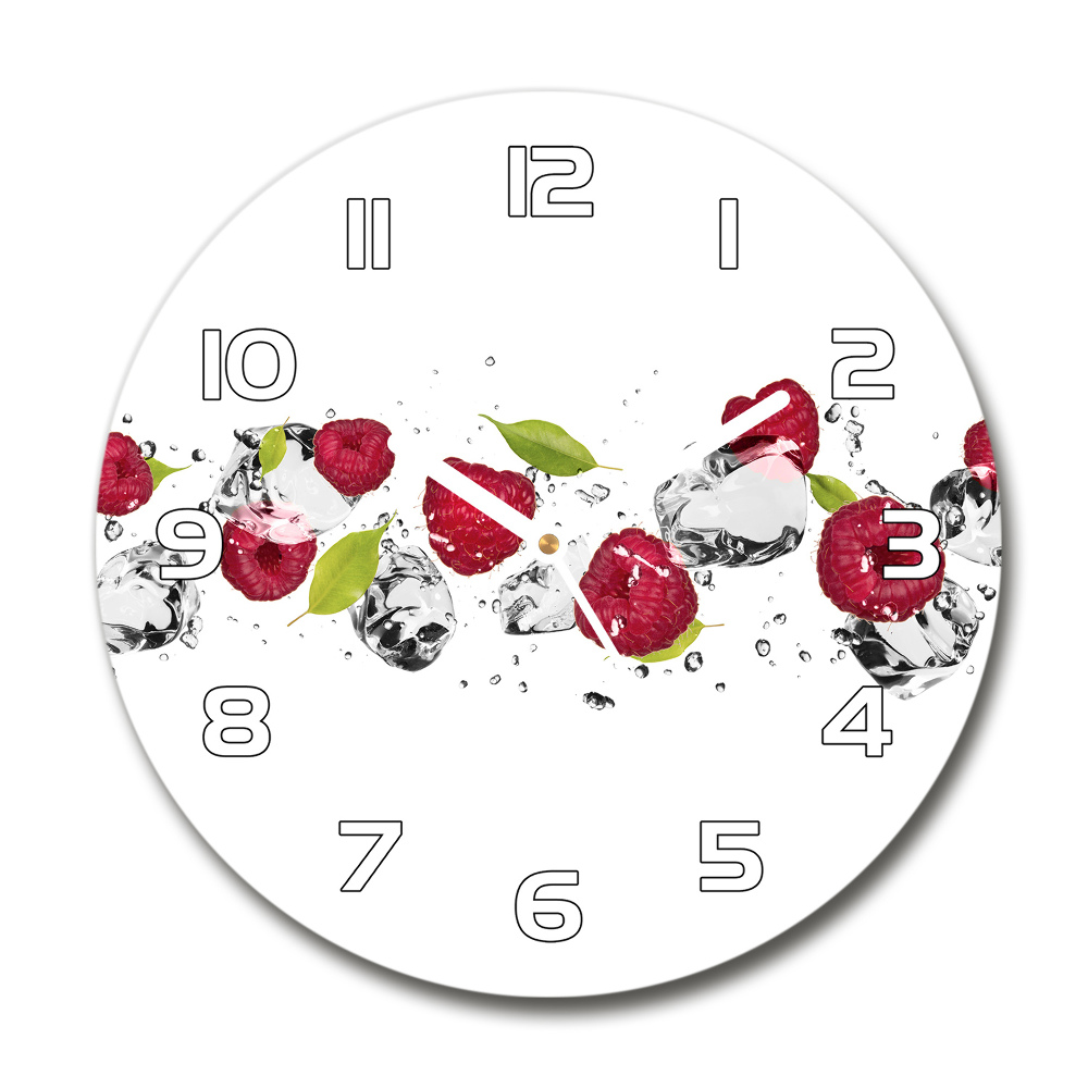 Round wall clock Raspberry and water