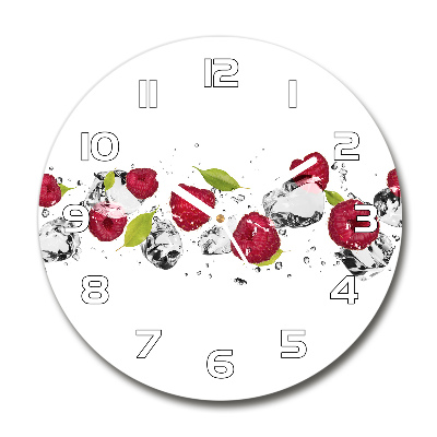 Round wall clock Raspberry and water