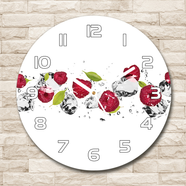 Round wall clock Raspberry and water