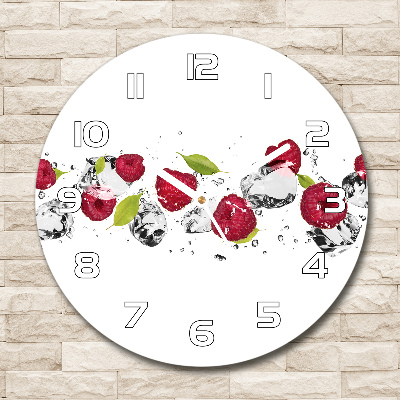 Round wall clock Raspberry and water