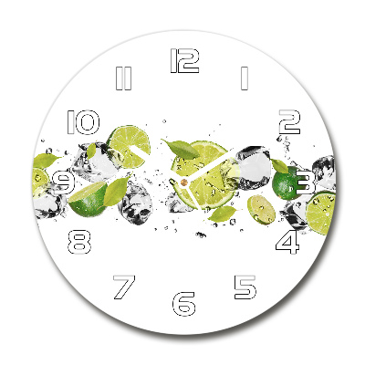 Round wall clock Lime and water