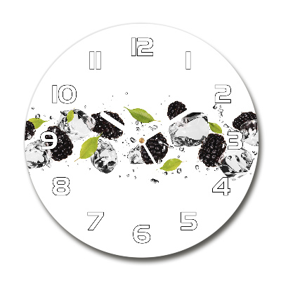 Round wall clock Cherries and water