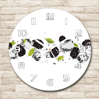 Round wall clock Cherries and water