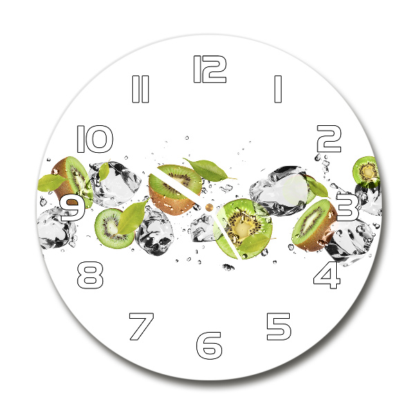 Round wall clock Kiwi and water