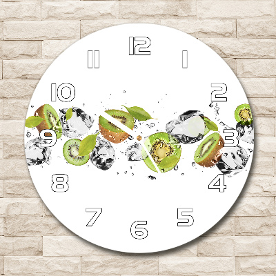 Round wall clock Kiwi and water