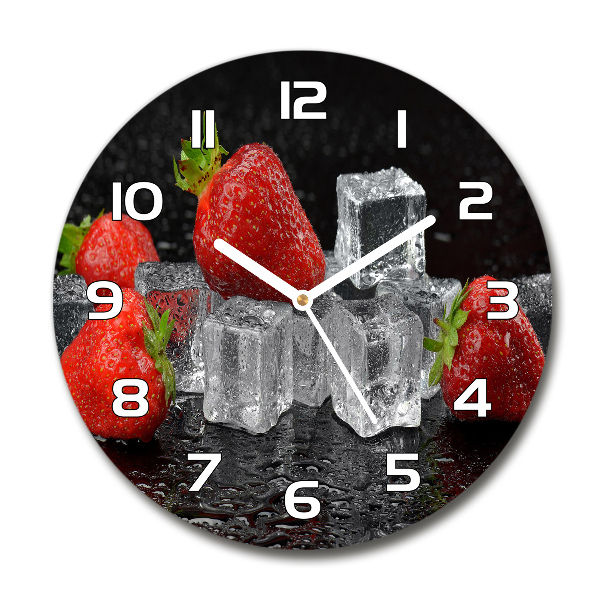 Round wall clock Ice strawberries