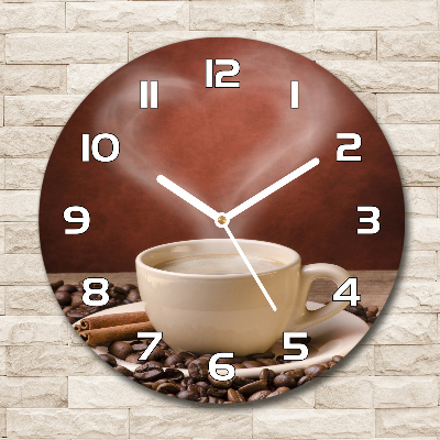 Round wall clock Aromatic coffee