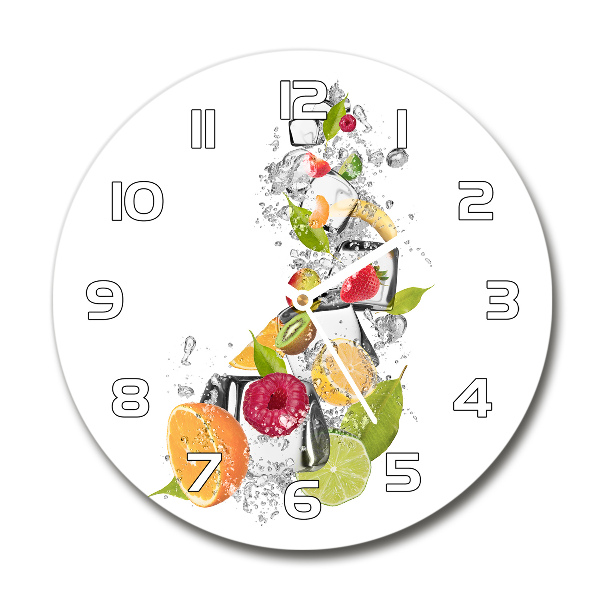 Round wall clock Ice fruit