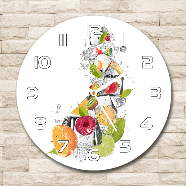 Round wall clock Ice fruit