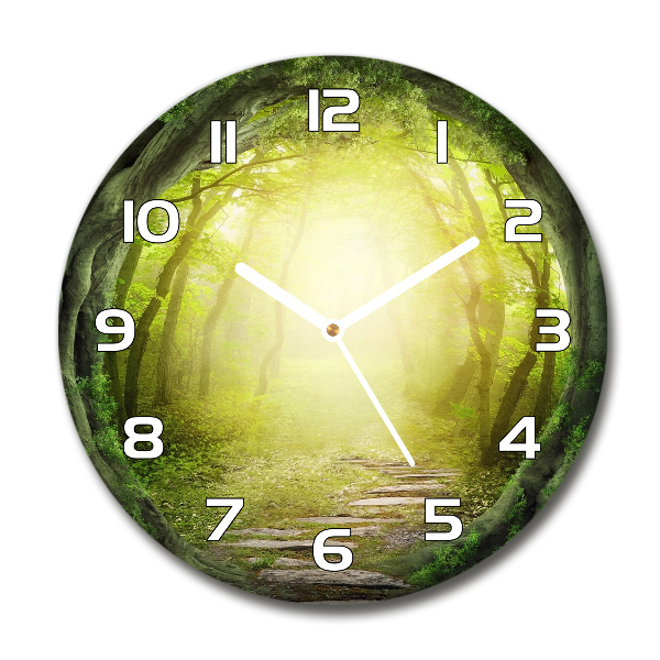 Round wall clock Tunnel of trees