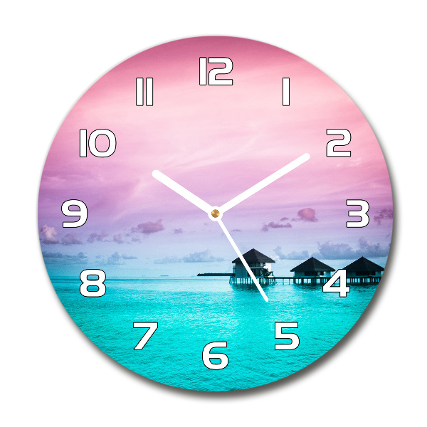 Round wall clock Bungalowy by the water