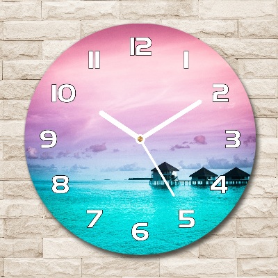 Round wall clock Bungalowy by the water