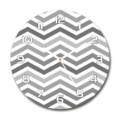 Round wall clock Gray zigzags